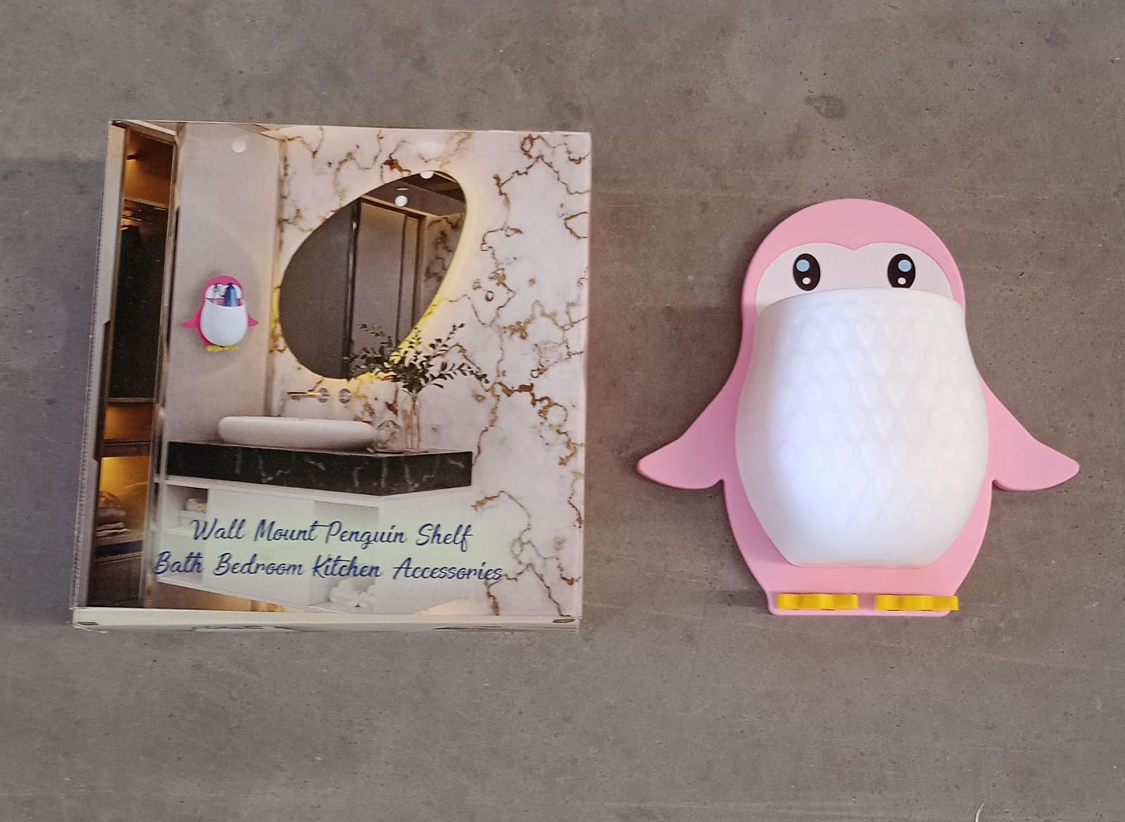 Penguin Storage Box, Adhesive Remote Case, Electric Toothbrushes Holder, Universal Controller Holder, Wall Nightstand, Office Plastic Wall Mount Penguin Storage Box, Adhesive Remote Case, Electric Toothbrushes Holder, Universal Controller Holder, Wall Nightstand, Office Plastic Wall Mount
